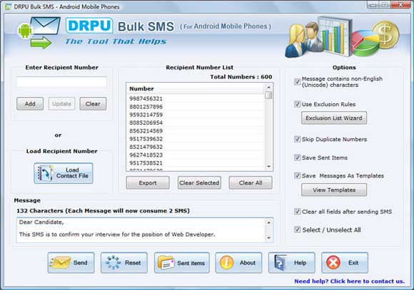 Android SMS Software 6.0.1.4