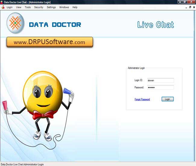 Screenshot of Online Chat Website