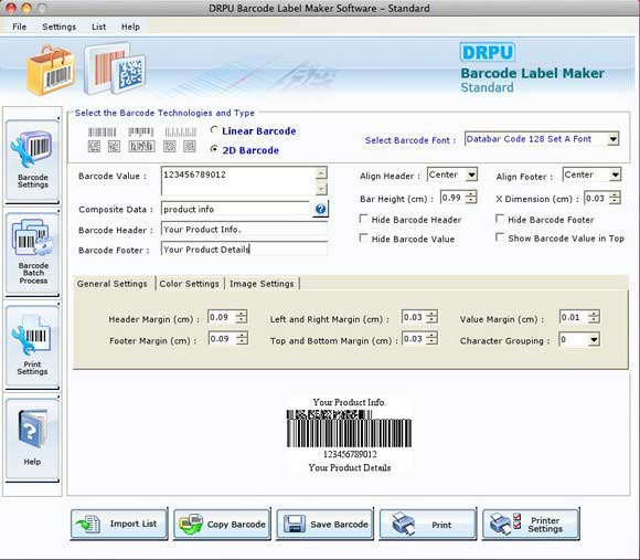 Screenshot of Barcode For Mac 7.3.0.1