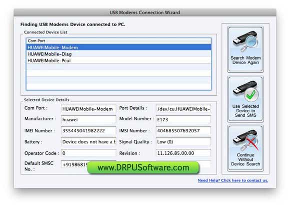 Screenshot of Mac Bulk SMS Software