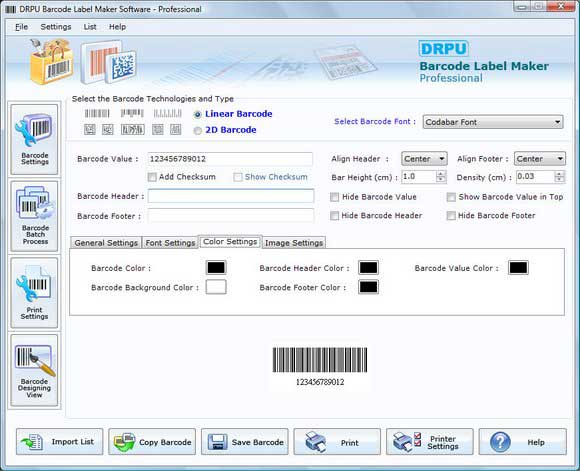 Screenshot of Business Barcode Maker