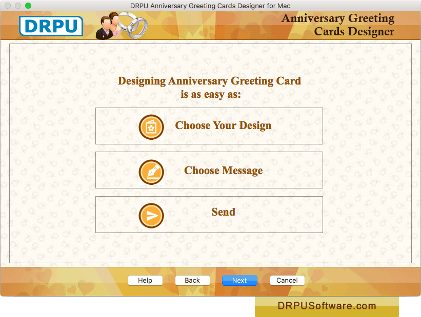 Anniversary cards designing steps