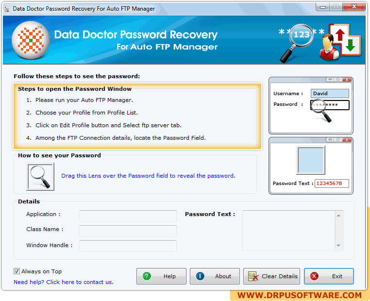 Password Recovery Software For Auto FTP Manager