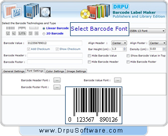 Publisher and Library Barcode Software