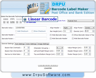 DRPU Barcode Software for Post office and Banks