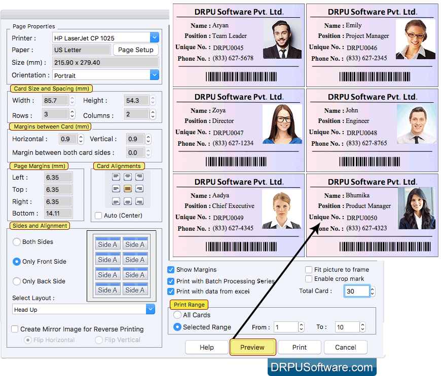 Screenshots of ID Cards Maker (Corporate Edition) for Mac to create