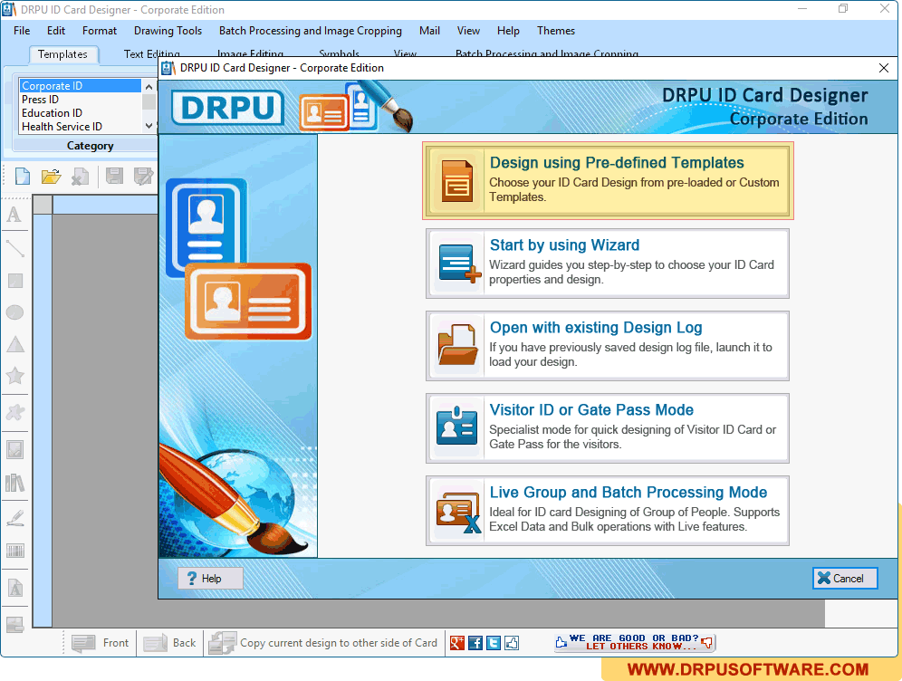 drpu id cards maker corporate edition designs id cards visitors id card designing