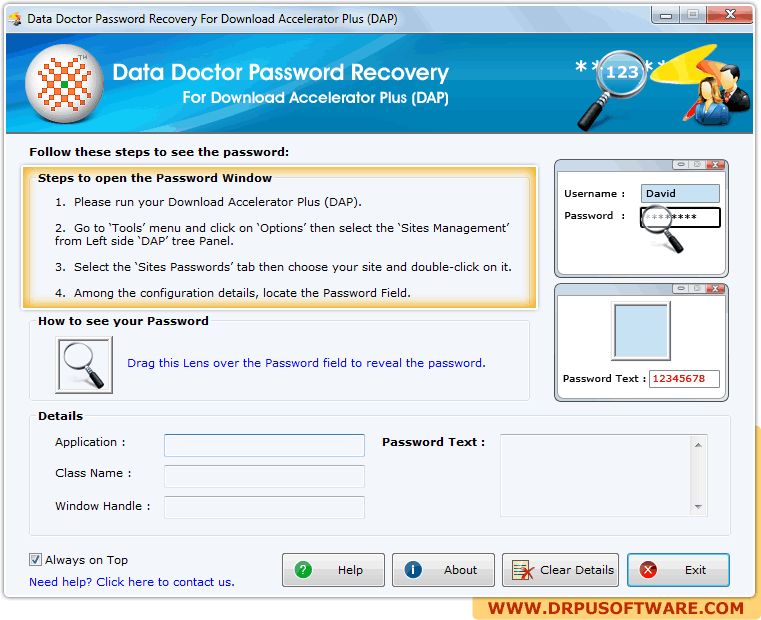 Password Recovery Software For Download Accelerator Plus