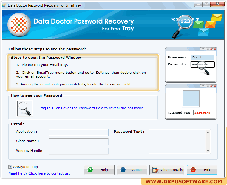 Password Recovery Software For EmailTray