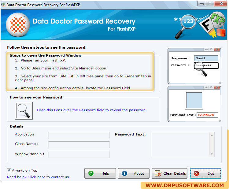 Password Recovery Software For FlashFXP