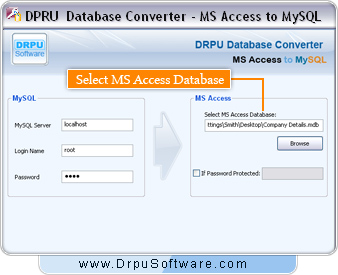 MS Access to MySQL Database Converter Screenshot