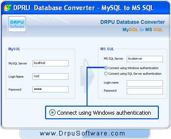 MySQL to MSSQL Database Converter Software Screeenshot