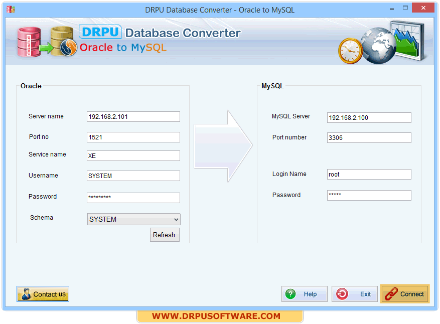 DRPU Database Converter - Oracle to MYSQL