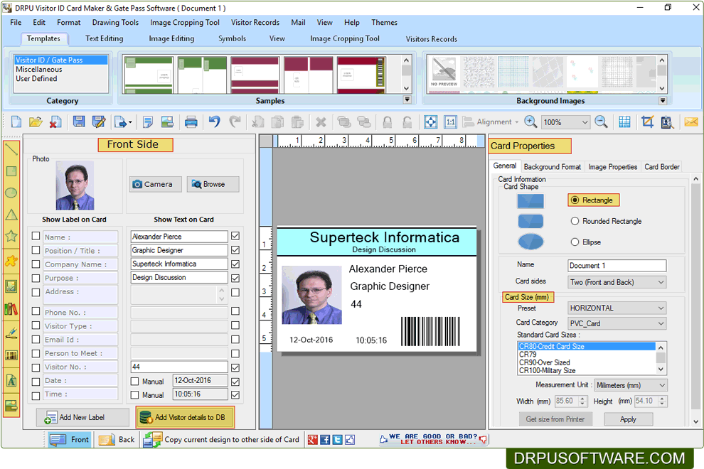 Visitor ID Gate Pass Software