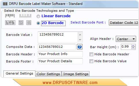 Screenshot of Barcode Tag Maker