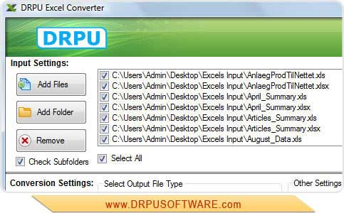 DRPU Excel Converter 