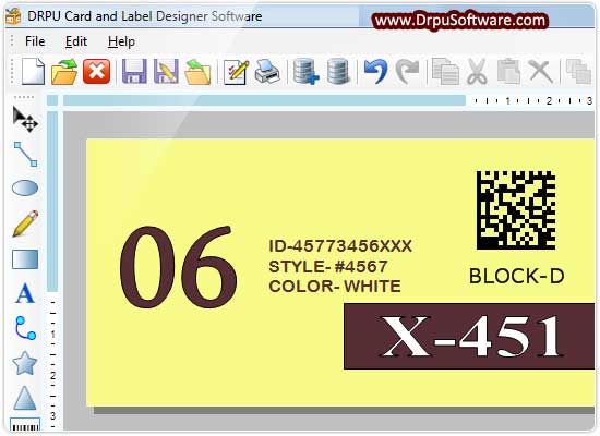 Screenshot of Visiting Card Designer Software