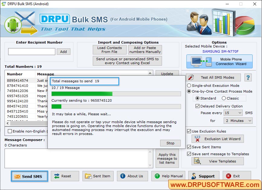 Bulk SMS – Android Mobile Phones