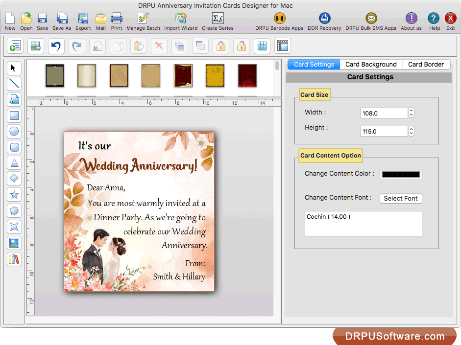 Anniversary Invitation Card Maker