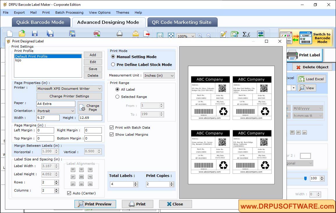 Print Settings Print Settings