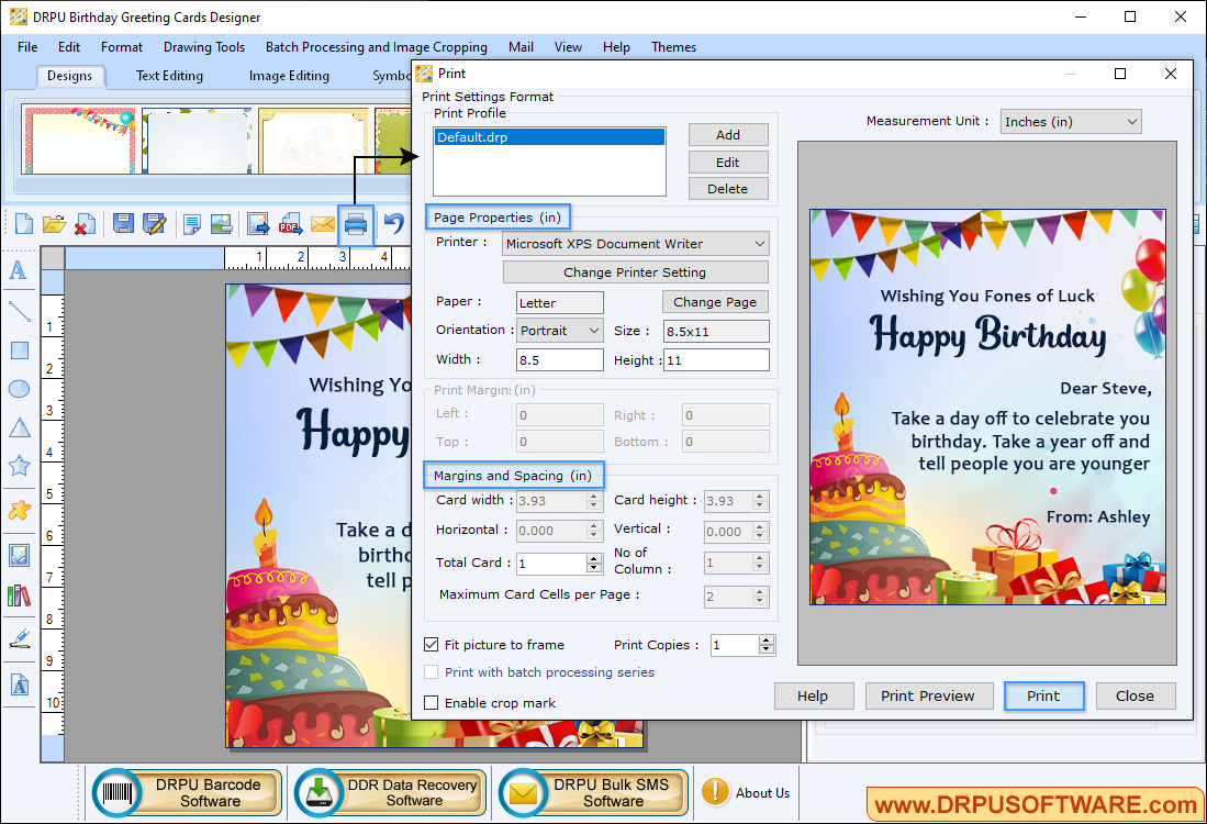 Birthday Greeting Cards Designer