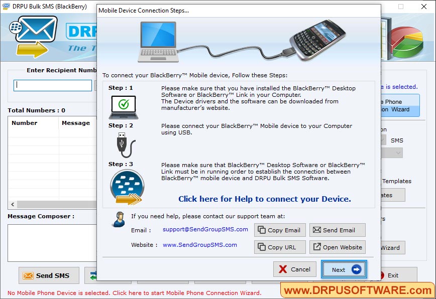 Bulk SMS - BlackBerry Mobile Phones