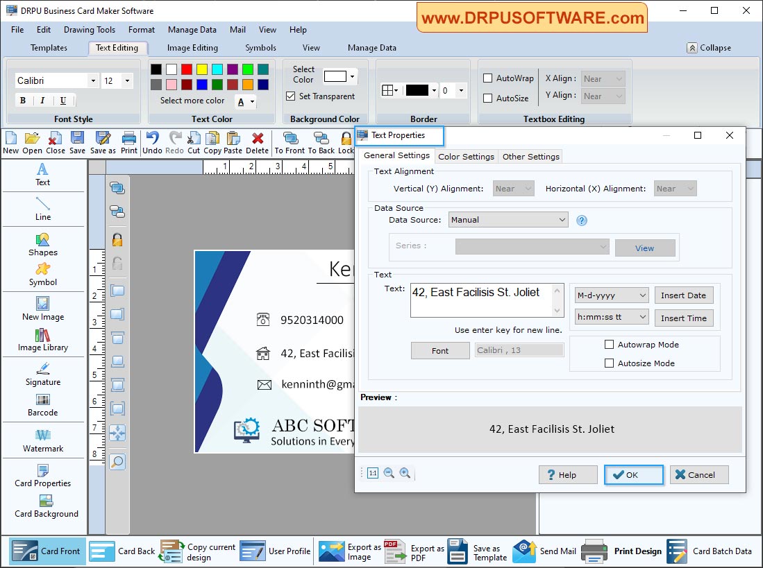 DRPU Business Card Maker Software