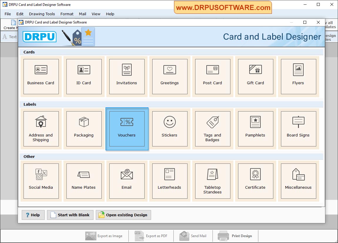 Start with New Label Format Card and Label Designer Software