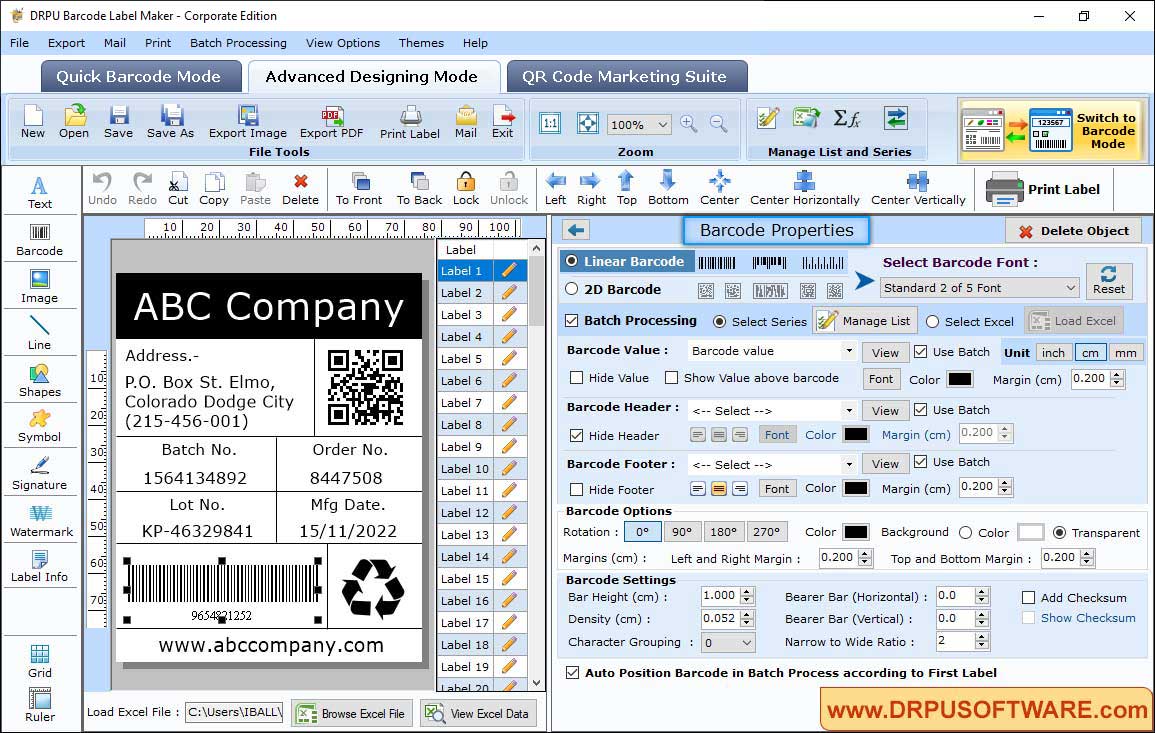 Barcode Properties Barcode Properties
