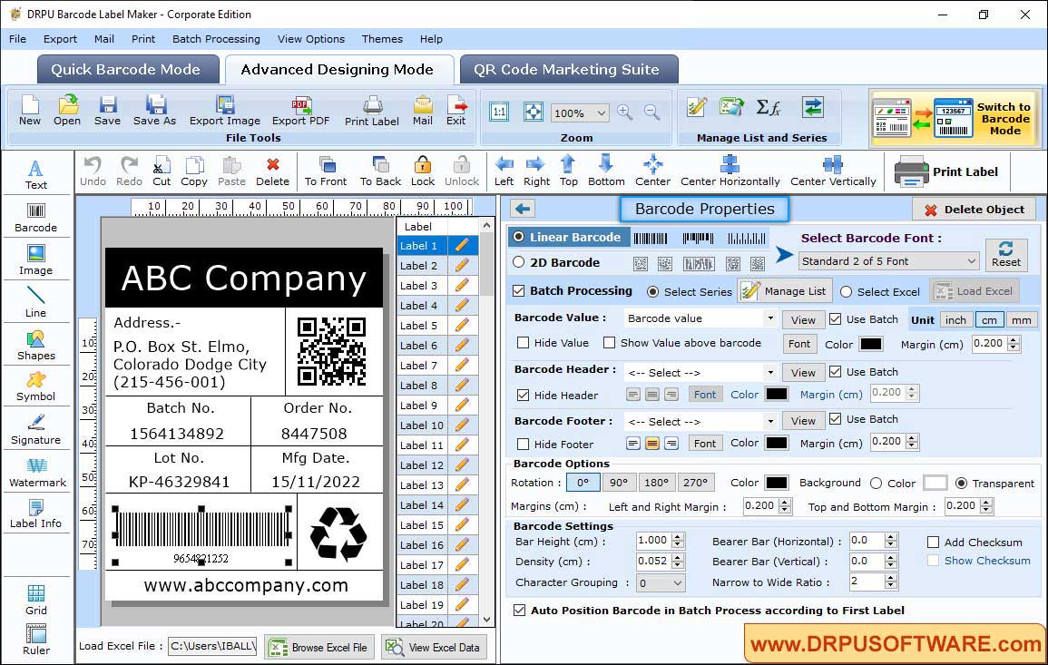 Barcode Properties