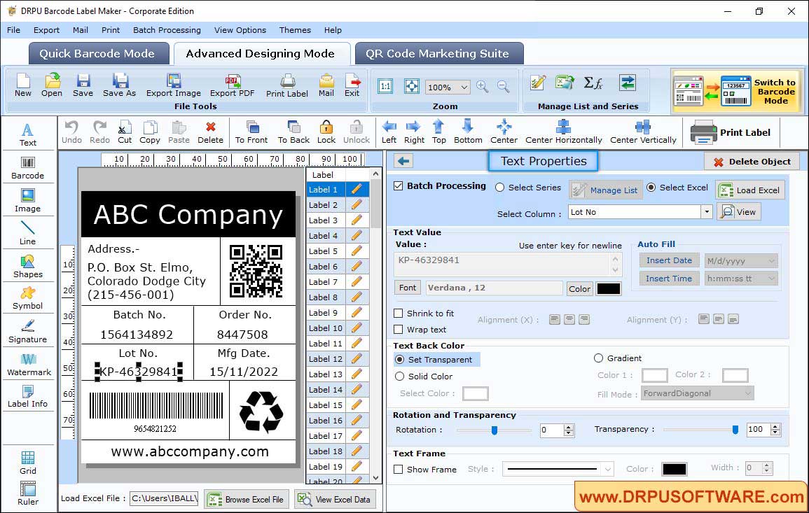 DRPU Barcode Label Maker Software - Corporate Edition