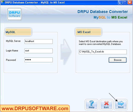 Database Converter – MySQL to MS Excel