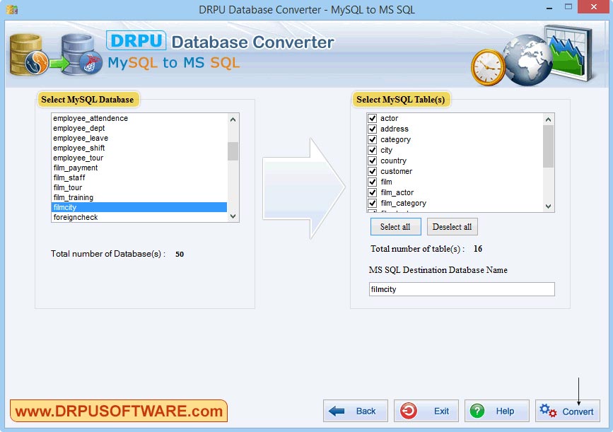 Database Converter – MySQL to MS SQL
