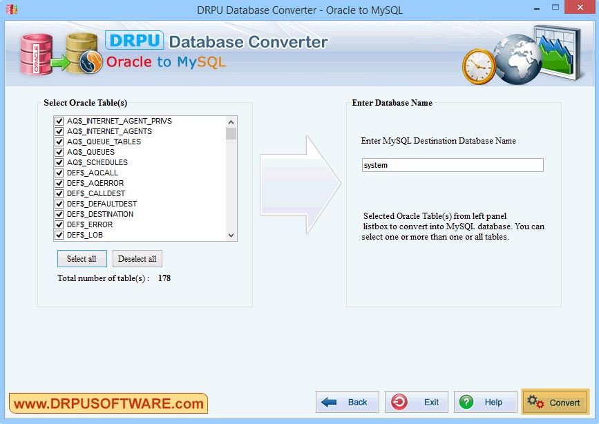 Database Converter – Oracle to MySQL