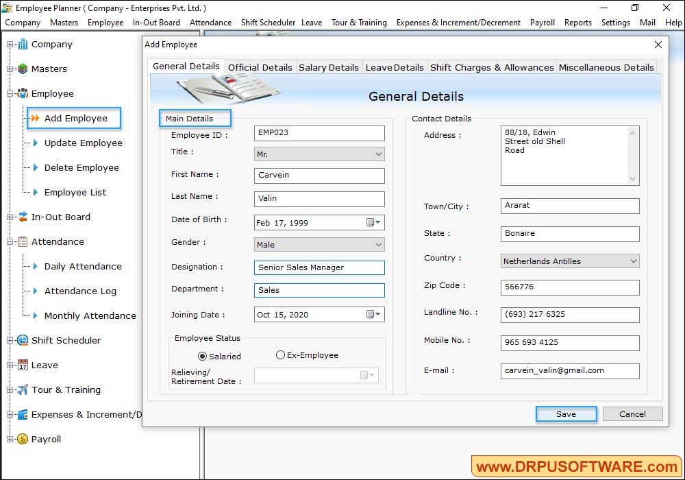 Employee Planner Software