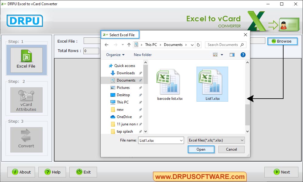 Excel to vCard Converter