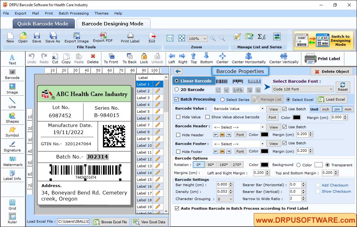 Barcode Properties