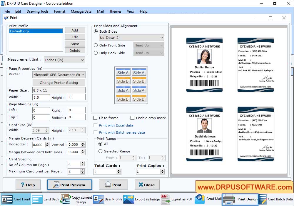 Print Settings Print Settings