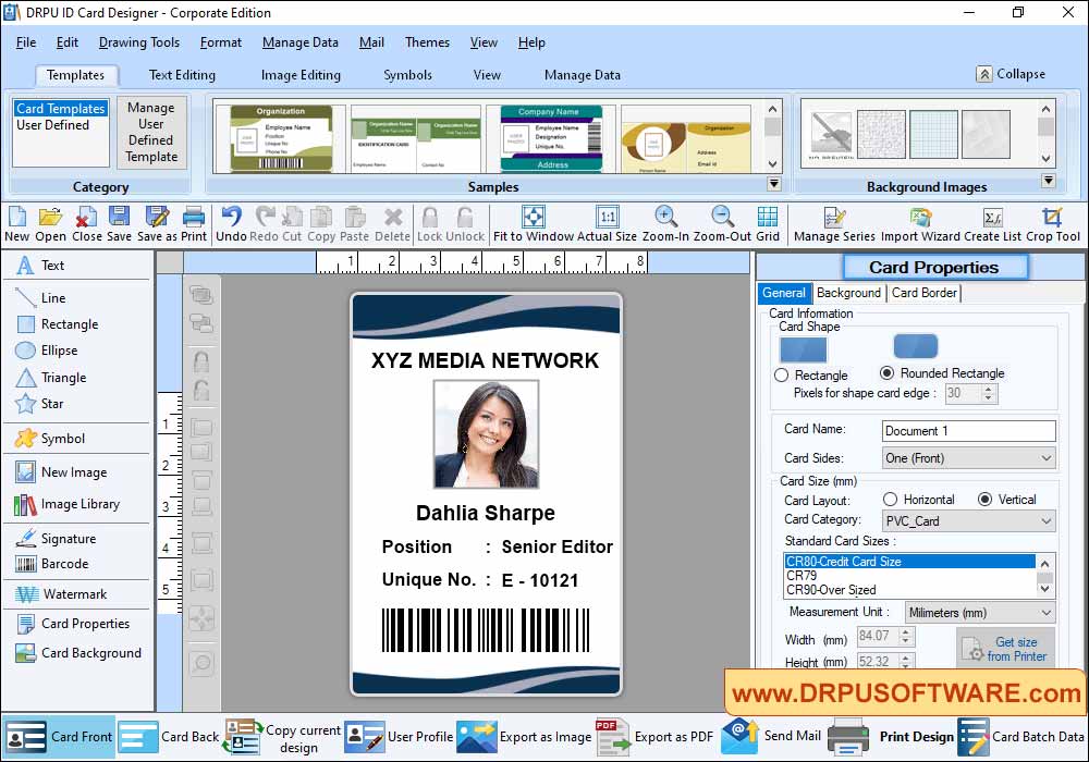 ID Card Properties ID Card Properties