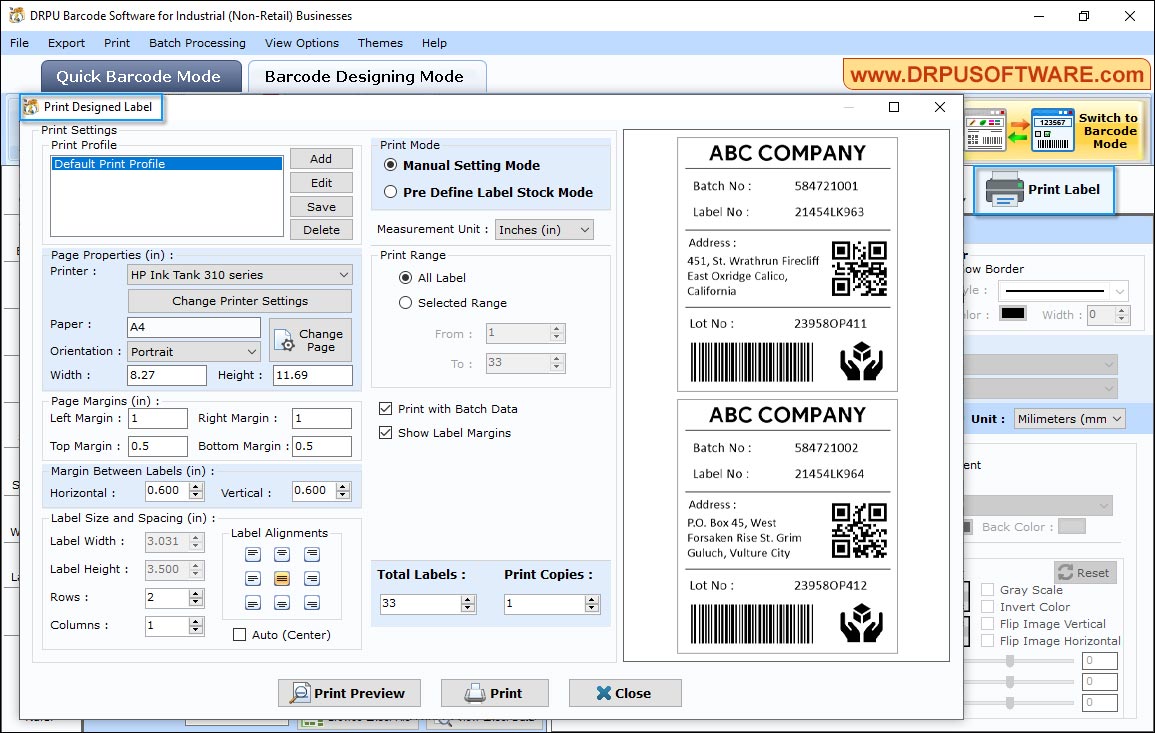 Barcode Software for Industrial Business