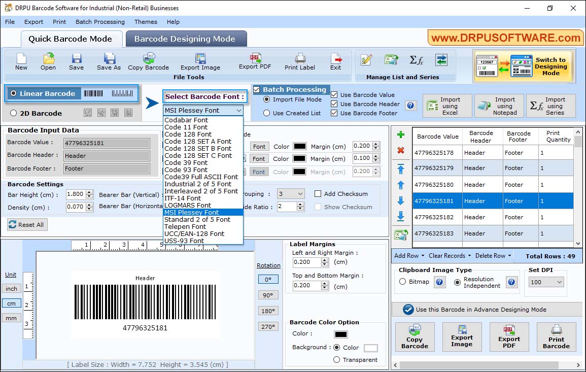 Barcode Software for Industrial Business