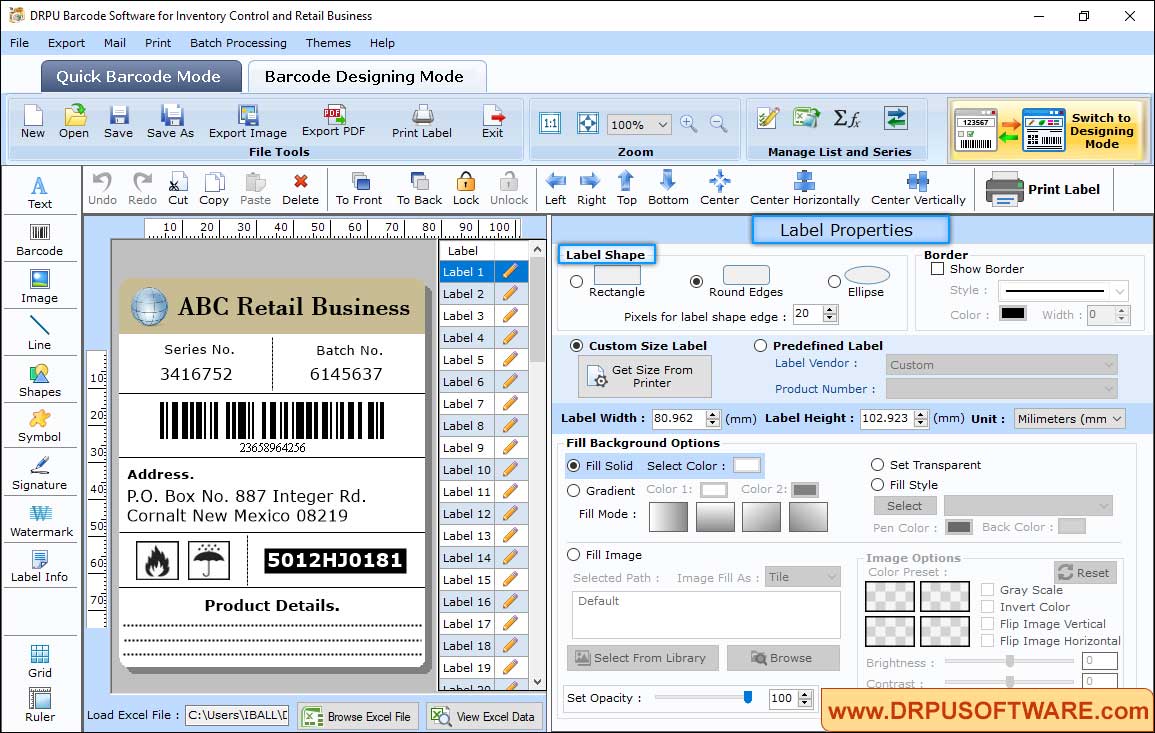 DRPU Barcode Software for Inventory Control and Retail Business