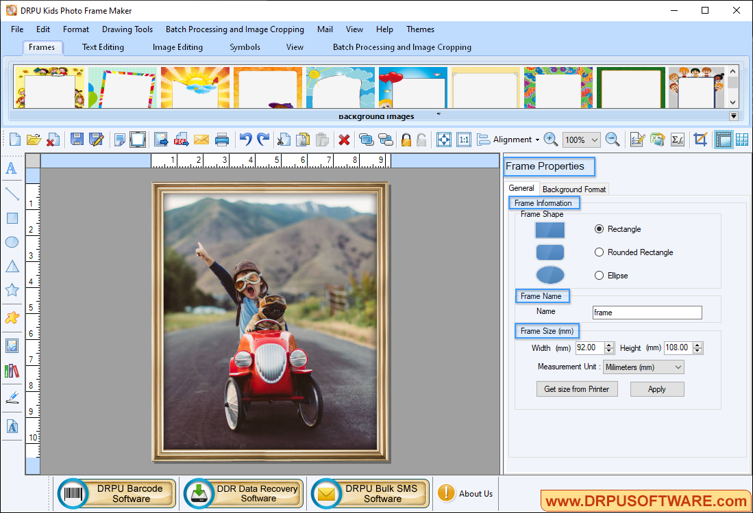 DRPU Kids Photo Frame Maker