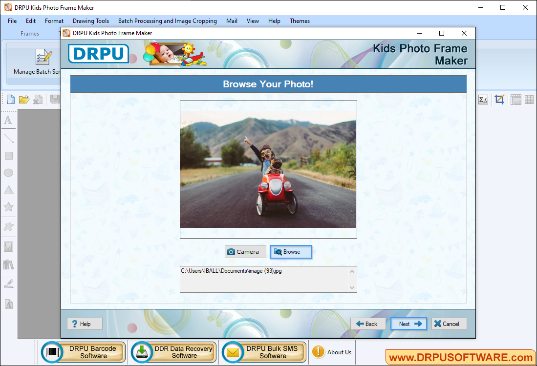 DRPU Kids Photo Frame Maker