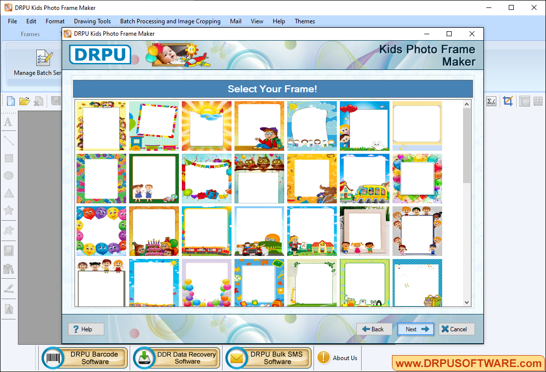 DRPU Kids Photo Frame Maker