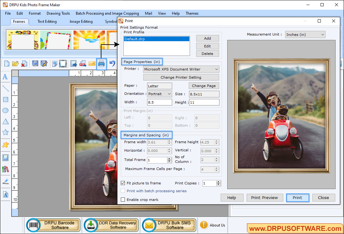 DRPU Kids Photo Frame Maker