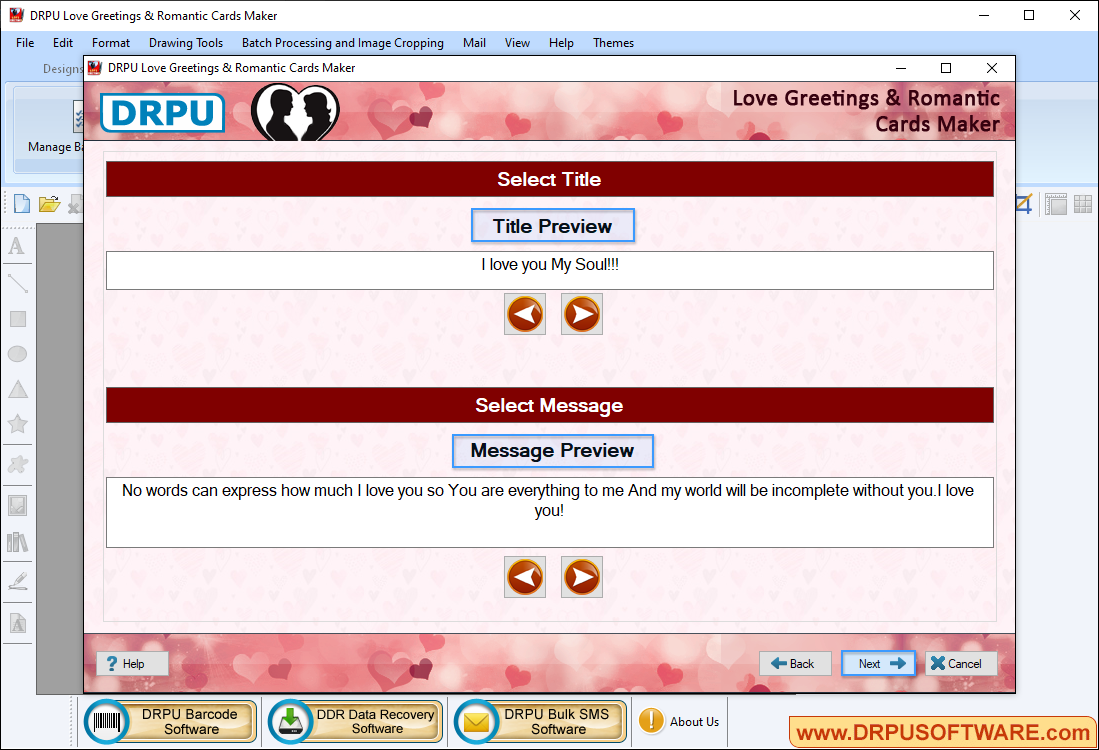 Love Greetings & Romantic Cards