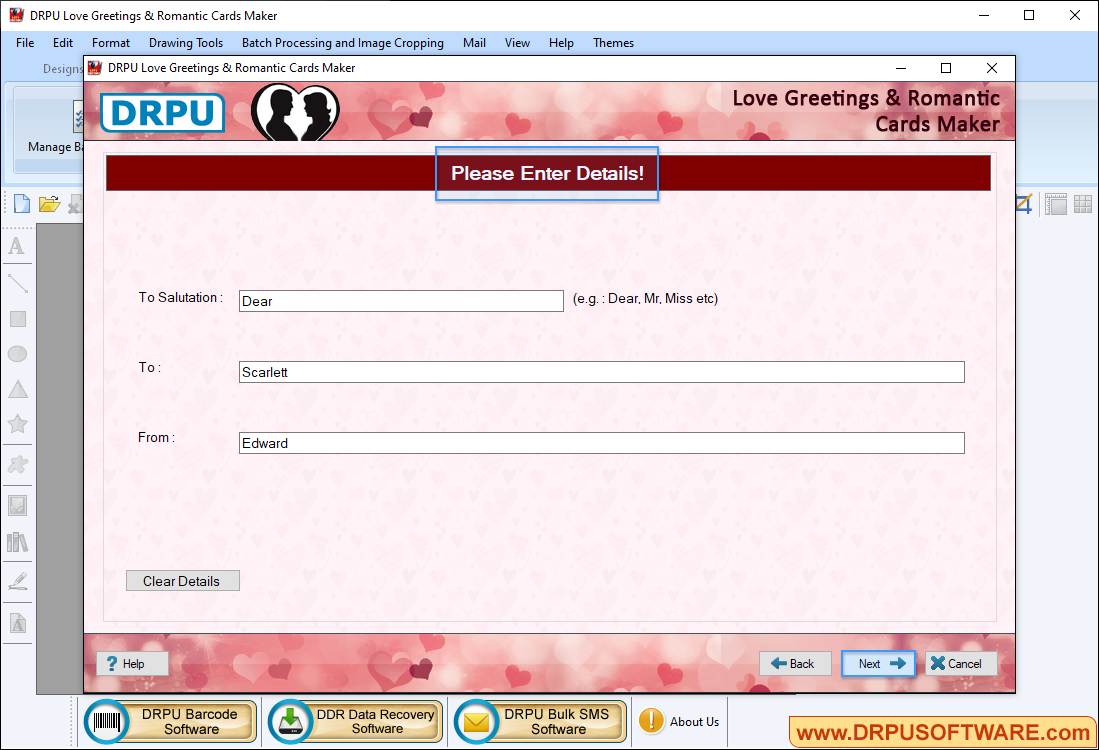 Love Greetings & Romantic Cards