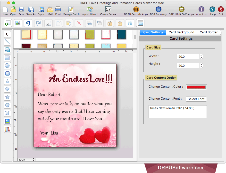 Love Greetings & Romantic Cards