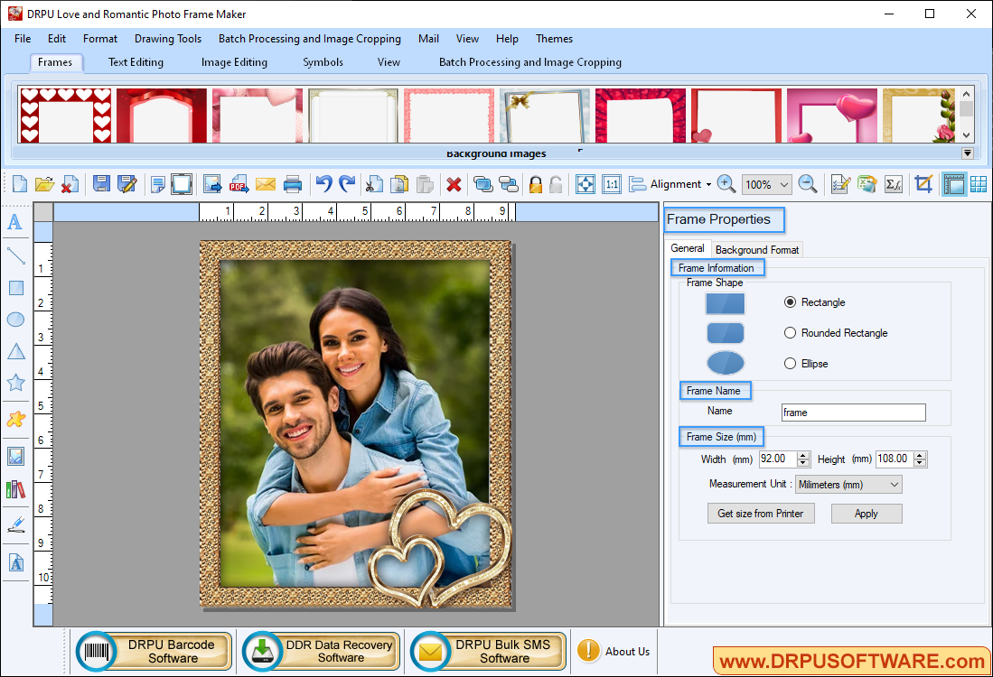 Love and Romantic Photo Frame Maker 